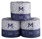 Luxury Wrapped Toilet Tissue White, 2 Ply, 700 Sheets Per Roll, 48 Rolls Pack